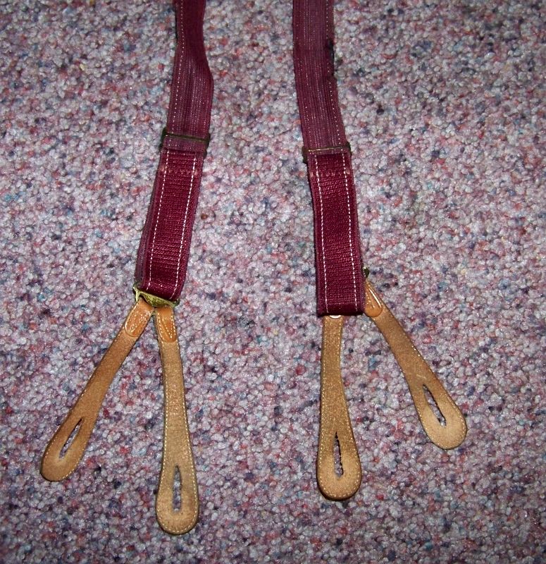 Vintage Raris, Brown Button Men's Suspenders Vintage Raris, Brown Button Men's Suspenders