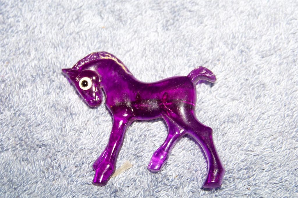 Child's Purple Horse Brooch Pin Child's Purple Horse Brooch Pin