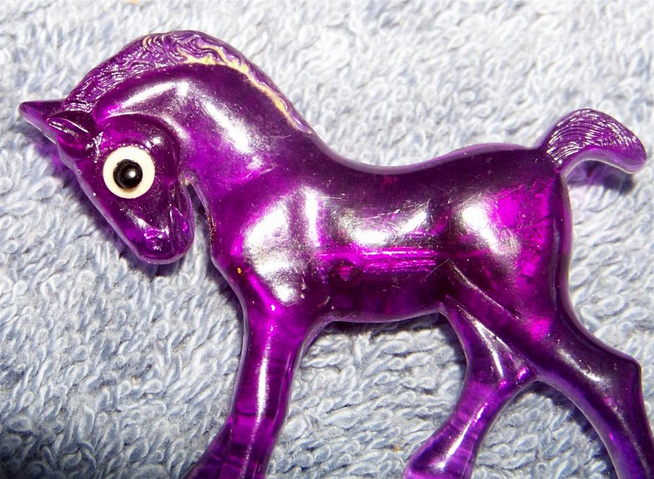 Child's Purple Horse Brooch Pin Child's Purple Horse Brooch Pin
