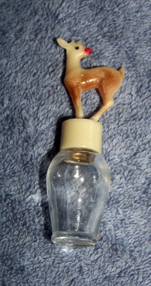 Plastic Deer Lid, Glass Perfume Bottle Plastic Deer Lid, Glass Perfume Bottle