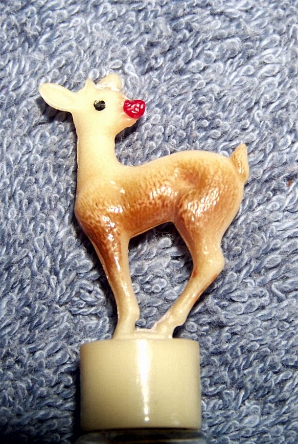 Plastic Deer Lid, Glass Perfume Bottle Plastic Deer Lid, Glass Perfume Bottle