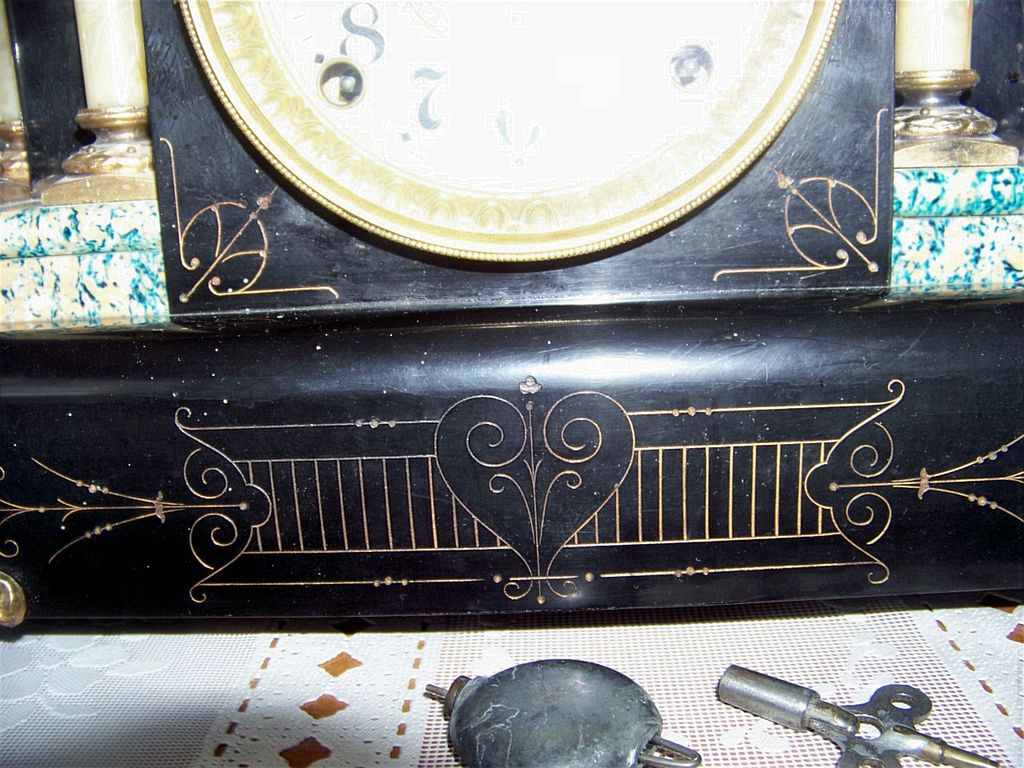 Antique, Seth Thomas Shelf Mantle Clock W Woman Statue Top 1880 Antique, Seth Thomas Shelf Mantle Clock W Woman Statue Top 1880