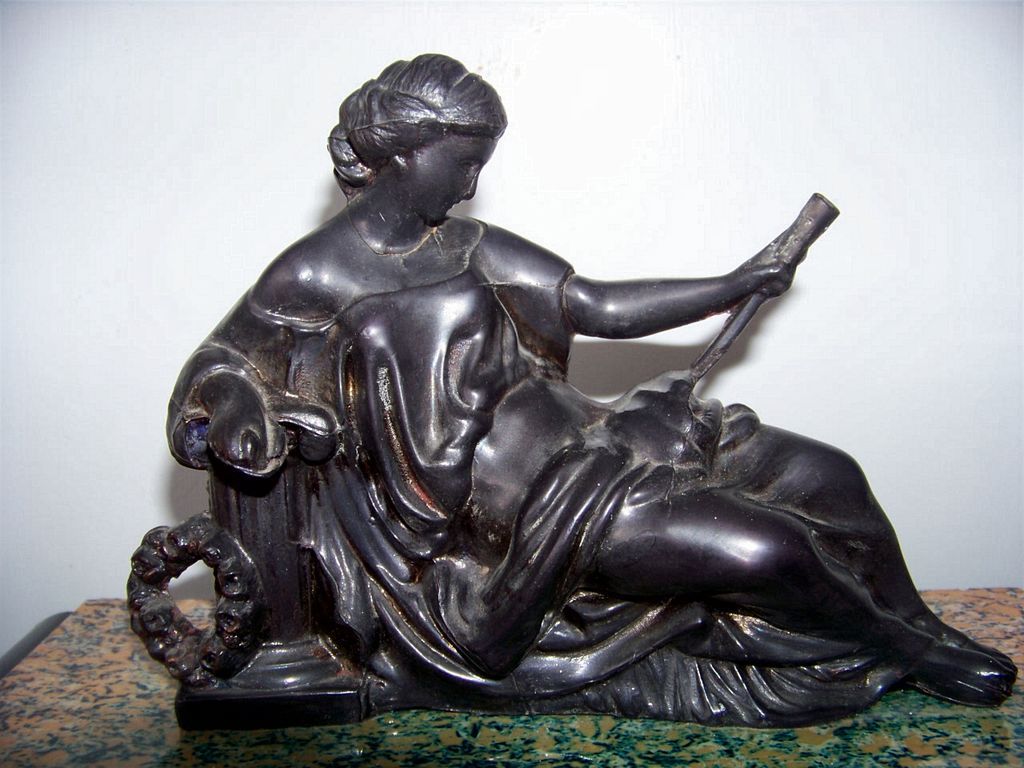 Antique, Seth Thomas Shelf Mantle Clock W Woman Statue Top 1880 Antique, Seth Thomas Shelf Mantle Clock W Woman Statue Top 1880