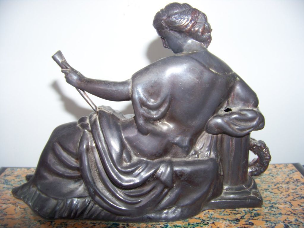 Antique, Seth Thomas Shelf Mantle Clock W Woman Statue Top 1880 Antique, Seth Thomas Shelf Mantle Clock W Woman Statue Top 1880