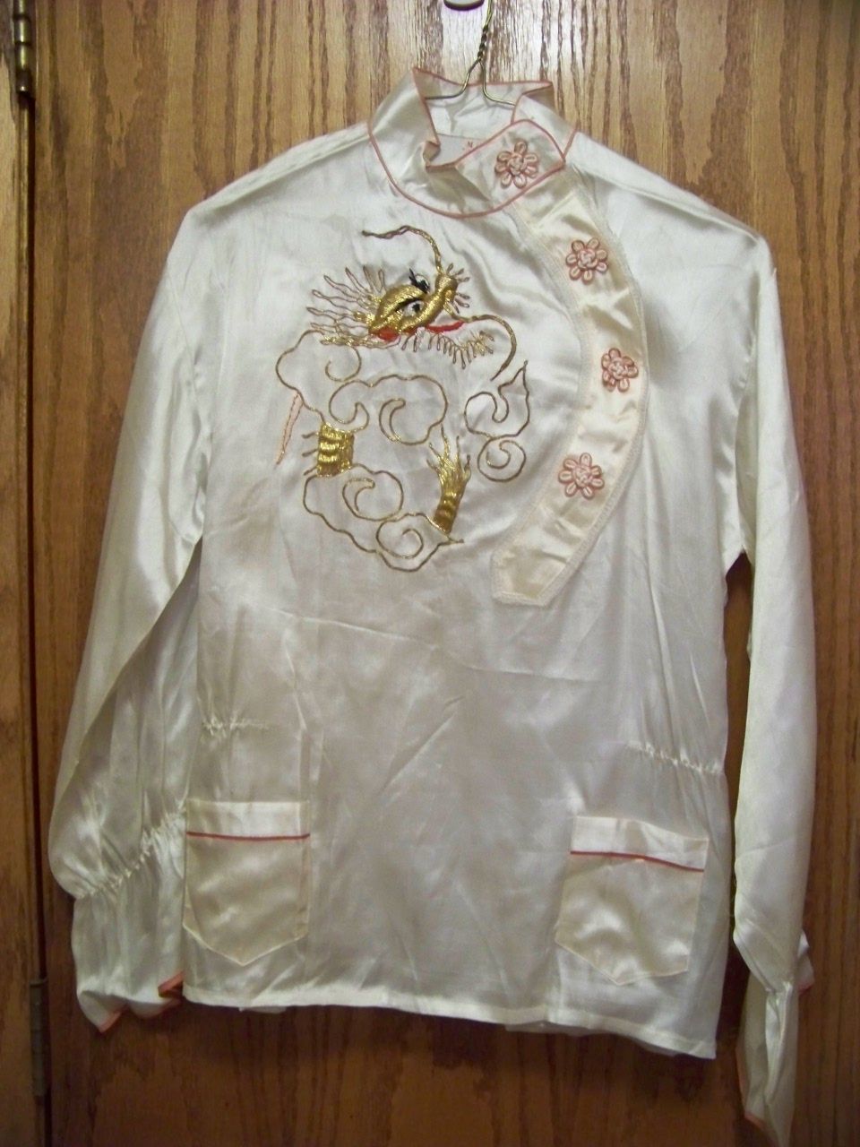 Asian, Oriental Embroidery Silk Jacket & Pants Set M Asian, Oriental Embroidery Silk Jacket & Pants Set M