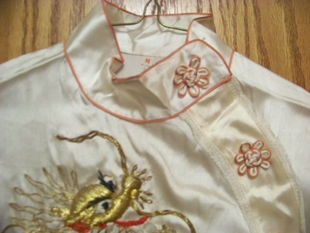 Asian, Oriental Embroidery Silk Jacket & Pants Set M Asian, Oriental Embroidery Silk Jacket & Pants Set M