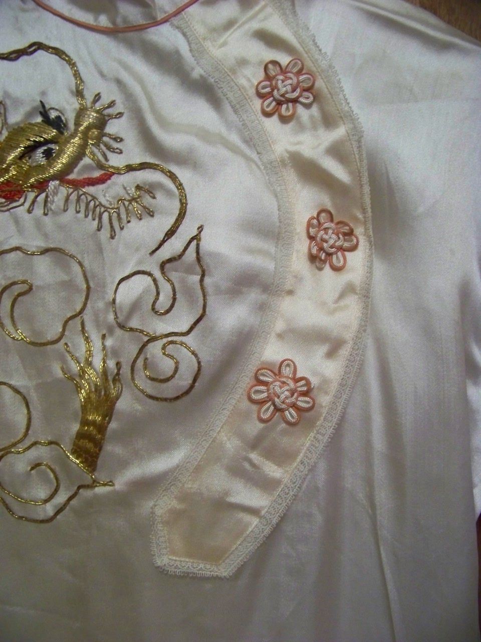 Asian, Oriental Embroidery Silk Jacket & Pants Set M Asian, Oriental Embroidery Silk Jacket & Pants Set M