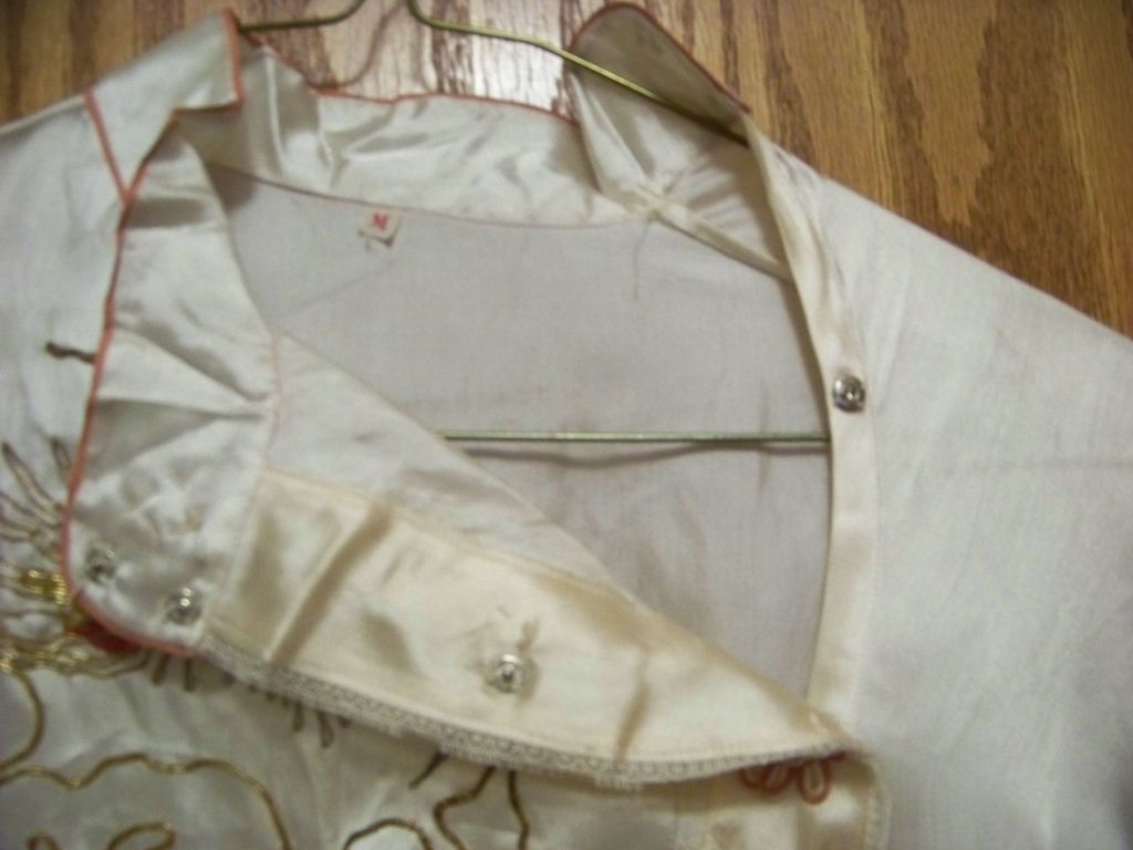 Asian, Oriental Embroidery Silk Jacket & Pants Set M Asian, Oriental Embroidery Silk Jacket & Pants Set M