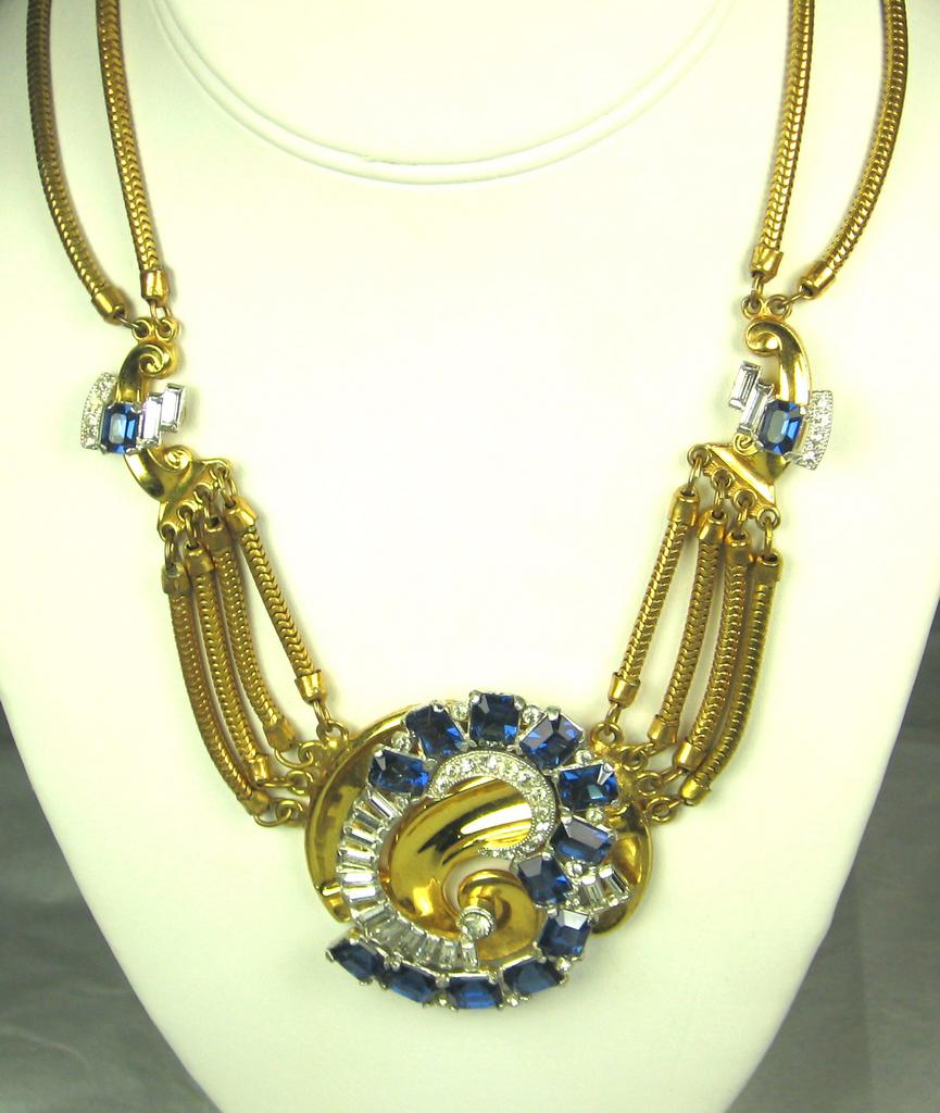 McClelland Barclay Sapphire Colored Emerald Cut Necklace McClelland Barclay Sapphire Colored Emerald Cut Necklace
