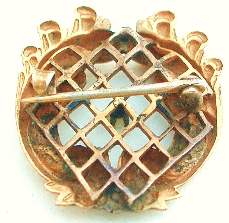 Spectacular Dimensional Victorian Gold Filled Pin with Seed Pearl Spectacular Dimensional Victorian Gold Filled Pin with Seed Pearl