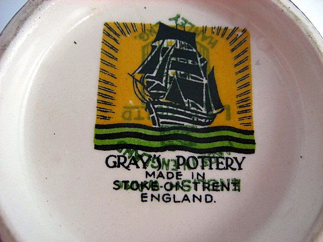 Gray's Pottery Dicken's Das Creamer with Dual Marks Gray's Pottery Dicken's Das Creamer with Dual Marks