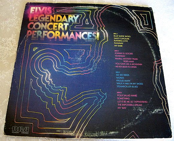 Elvis Legendary Concert Performances 1978 Record Album Elvis Legendary Concert Performances 1978 Record Album