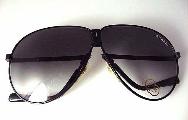 Ferarri Folding Aviator Sunglasses with Leather Zipper Case Ferarri Folding Aviator Sunglasses with Leather Zipper Case