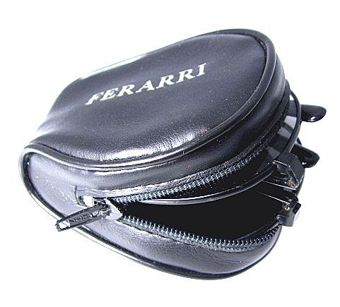 Ferarri Folding Aviator Sunglasses with Leather Zipper Case Ferarri Folding Aviator Sunglasses with Leather Zipper Case