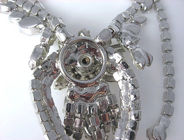 Magnificent Dazzling Rhinestone Waterfall Necklace~Possible Schreiner Magnificent Dazzling Rhinestone Waterfall Necklace~Possible Schreiner