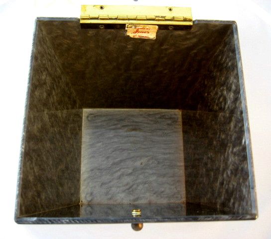 Gray Marbled 1950's Lucite Purse with Carved Lucite Lid and Handle Gray Marbled 1950's Lucite Purse with Carved Lucite Lid and Handle