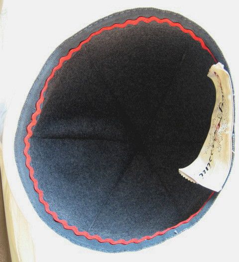 1960's Olge Cassini Mod Felt and Leather Hat 1960's Olge Cassini Mod Felt and Leather Hat