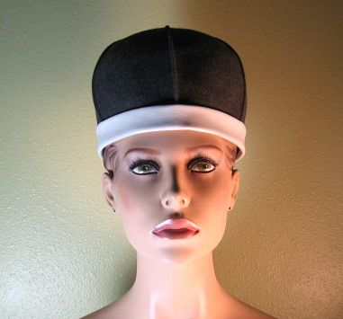 1960's Olge Cassini Mod Felt and Leather Hat 1960's Olge Cassini Mod Felt and Leather Hat