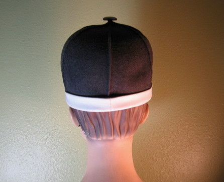 1960's Olge Cassini Mod Felt and Leather Hat 1960's Olge Cassini Mod Felt and Leather Hat