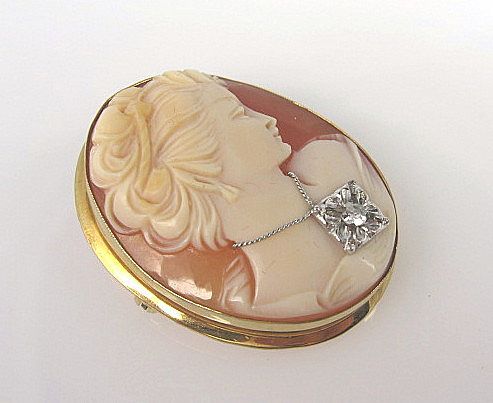 Closeout Sale-Victorian Estate Cameo Diamond Brooch/Pendant Circa Late 1800's Closeout Sale-Victorian Estate Cameo Diamond Brooch/Pendant Circa Late 1800's
