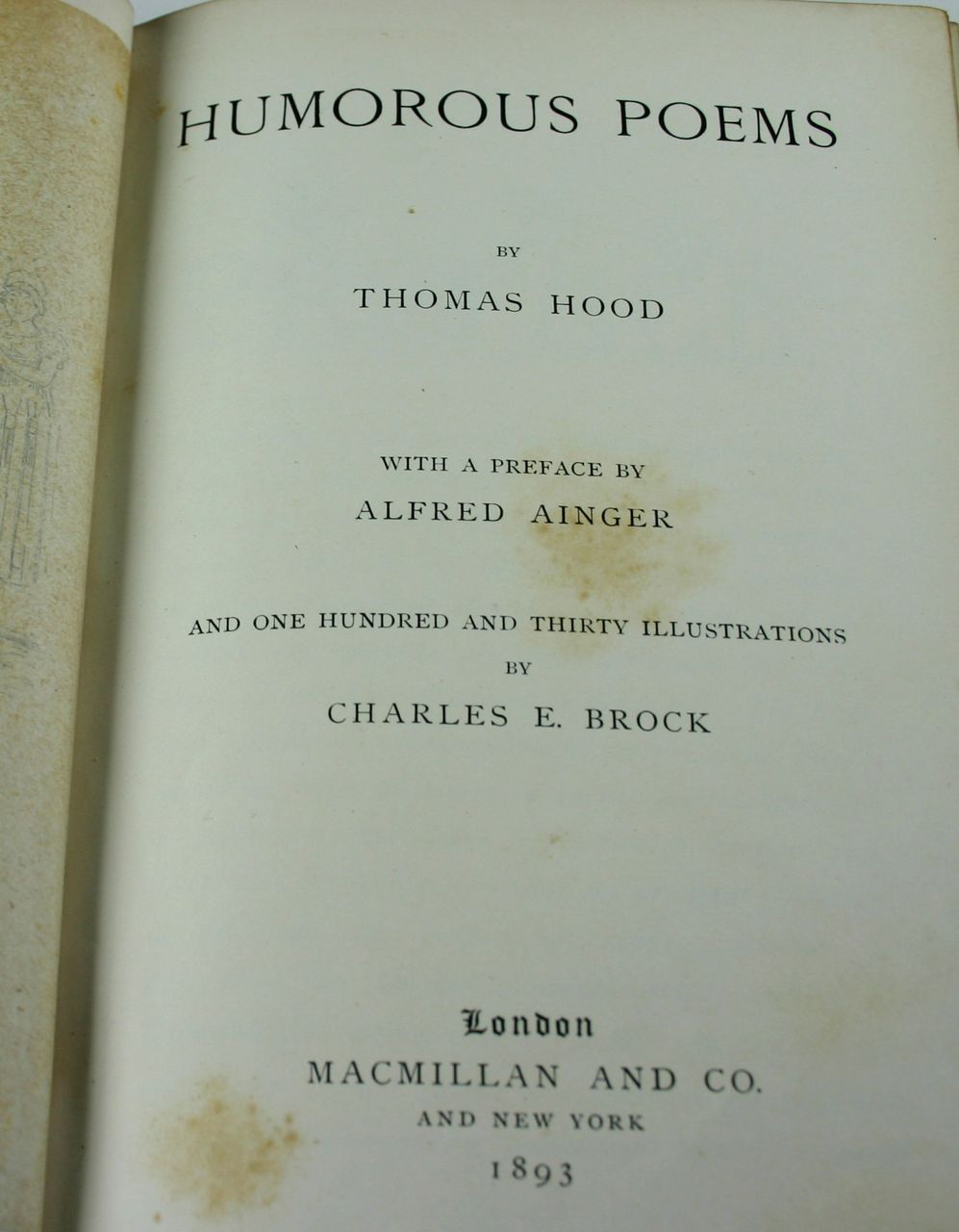 1893 Humorous Poems, Thomas Hood, illustrated by Charles Brock 1893 Humorous Poems, Thomas Hood, illustrated by Charles Brock