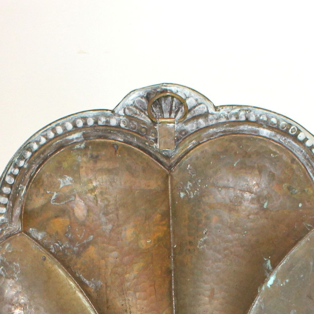 Pair of Antique French wall sconces, gilded copper Pair of Antique French wall sconces, gilded copper
