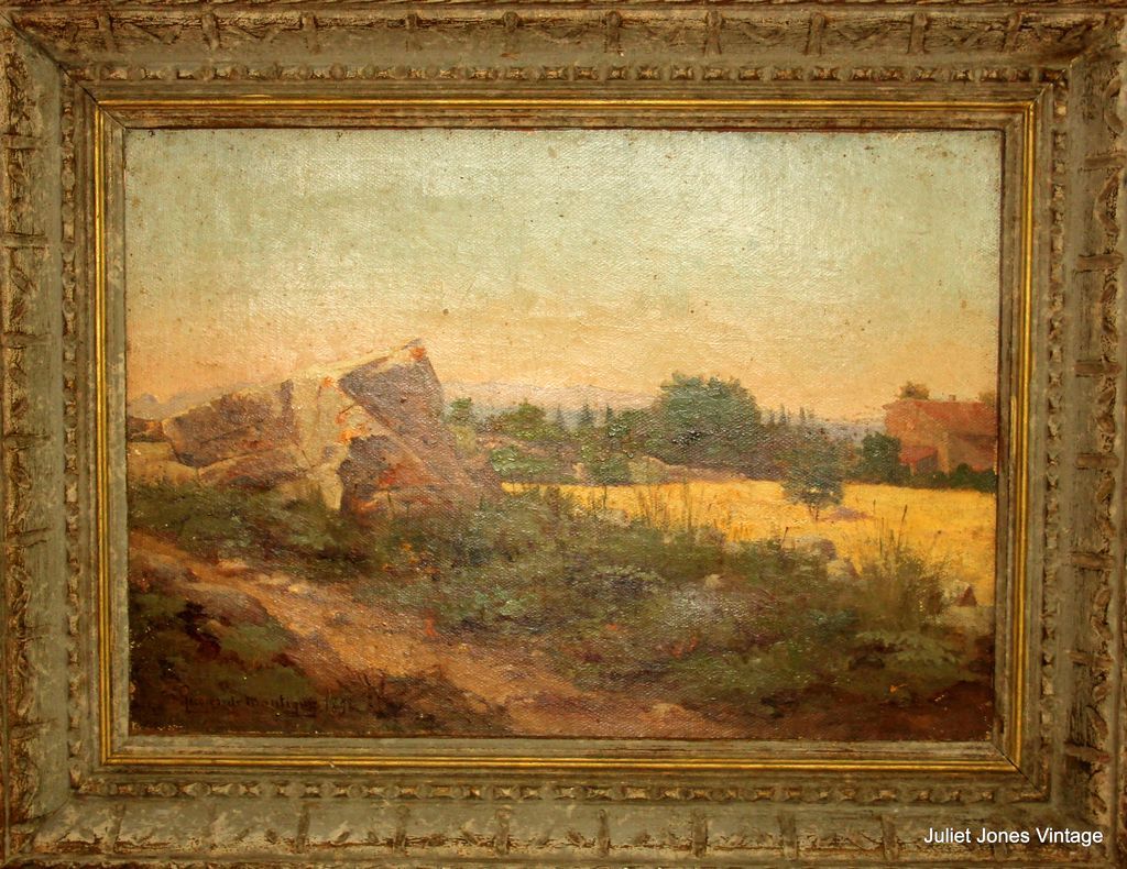 Oil on Canvass Painting by French Artist Lucas de Montigny (1844-1908) Oil on Canvass Painting by French Artist Lucas de Montigny (1844-1908)
