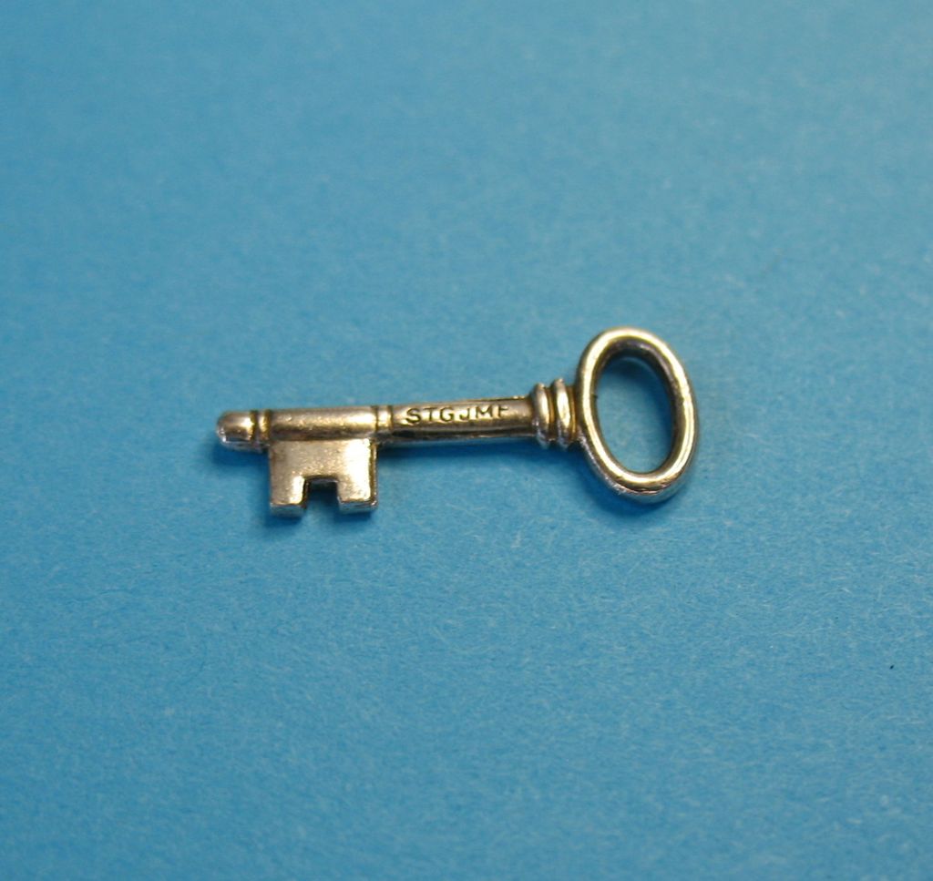 Vintage Sterling Silver JMF Key Charm Vintage Sterling Silver JMF Key Charm