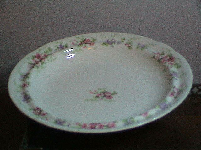 Vintage Limoges Bowl with Pink and Lavender Flowers Vintage Limoges Bowl with Pink and Lavender Flowers
