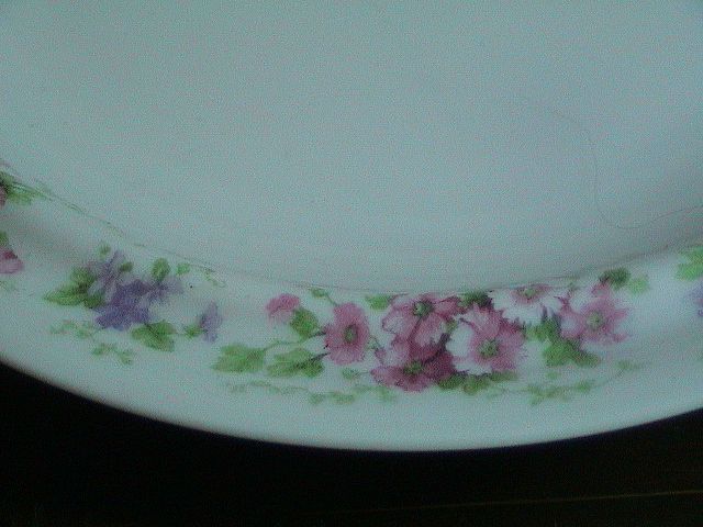 Vintage Limoges Bowl with Pink and Lavender Flowers Vintage Limoges Bowl with Pink and Lavender Flowers