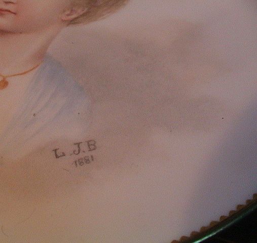 Signed Hand Painted Portrait Plate Signed Hand Painted Portrait Plate