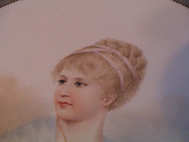 Signed Hand Painted Portrait Plate Signed Hand Painted Portrait Plate