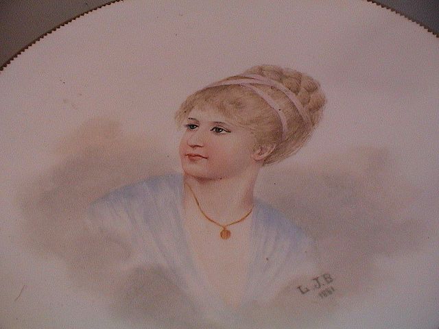 Signed Hand Painted Portrait Plate Signed Hand Painted Portrait Plate