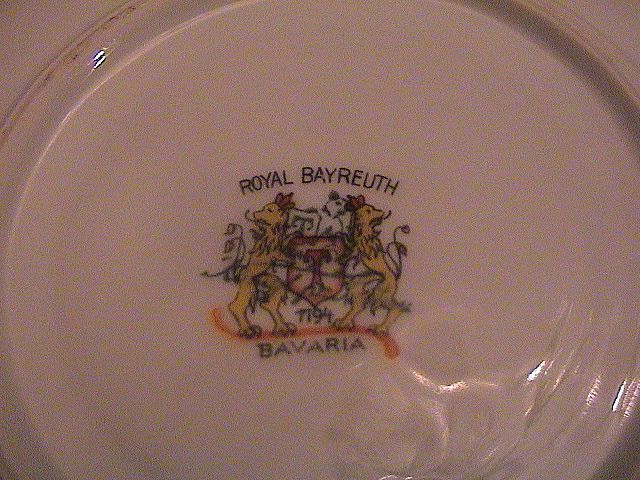 Royal Bayreuth Cup and Saucer - Bavaria 1794 Royal Bayreuth Cup and Saucer - Bavaria 1794