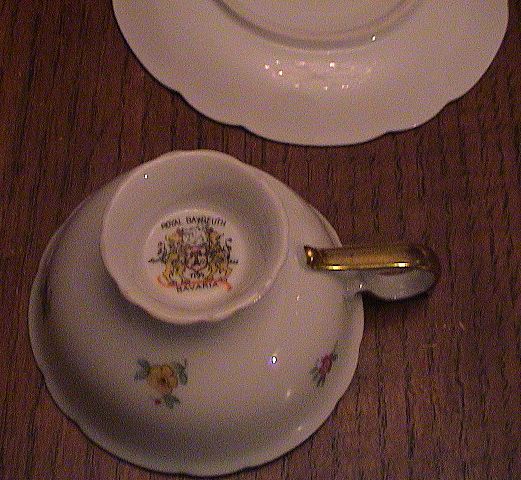 Royal Bayreuth Cup and Saucer - Bavaria 1794 Royal Bayreuth Cup and Saucer - Bavaria 1794