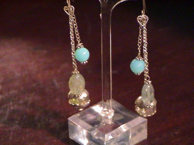 Artisan Pierced Sterling Earrings; Hearts and the Blues! Artisan Pierced Sterling Earrings; Hearts and the Blues!