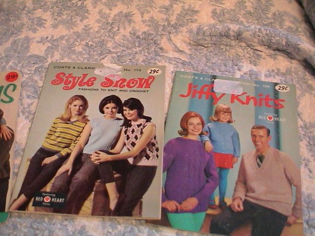 9 Craft books from 1960's; knit crochet; and Huck Toweling 9 Craft books from 1960's; knit crochet; and Huck Toweling