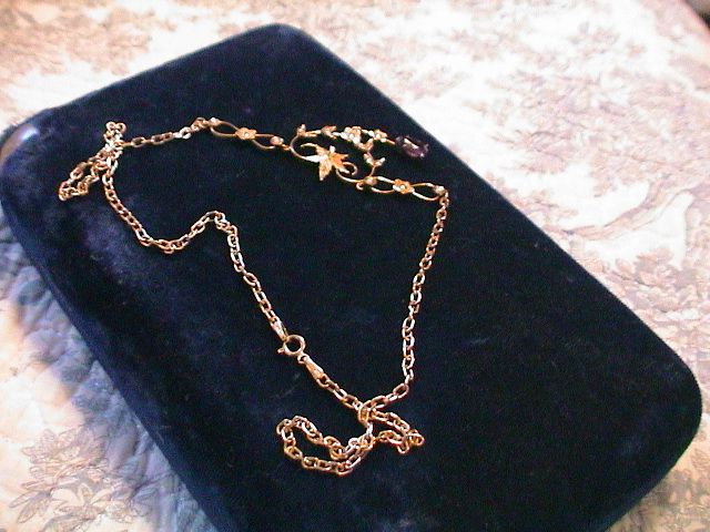 Antique Belle Epoque 14k Gold, baby Pearl and Amethyst Necklace Antique Belle Epoque 14k Gold, baby Pearl and Amethyst Necklace