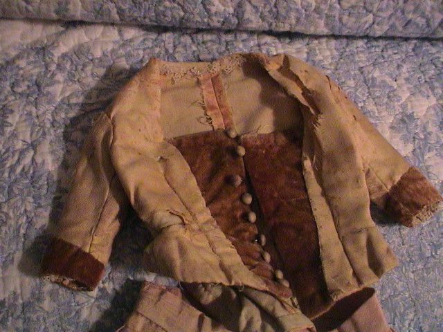 Antique Doll Jacket and Skirt Outfit 1880's Antique Doll Jacket and Skirt Outfit 1880's