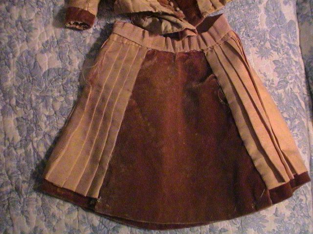 Antique Doll Jacket and Skirt Outfit 1880's Antique Doll Jacket and Skirt Outfit 1880's