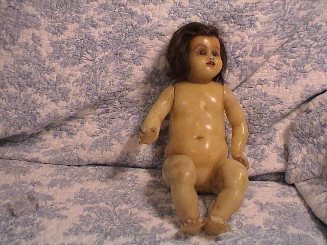 Antique Poured Wax Child Saint Antique Poured Wax Child Saint