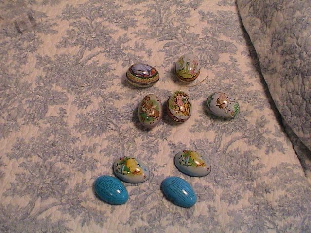 Vintage West German Metal Easter Eggs - Candy holders Vintage West German Metal Easter Eggs - Candy holders