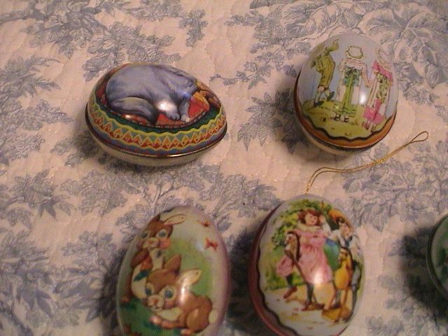 Vintage West German Metal Easter Eggs - Candy holders Vintage West German Metal Easter Eggs - Candy holders