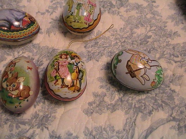 Vintage West German Metal Easter Eggs - Candy holders Vintage West German Metal Easter Eggs - Candy holders