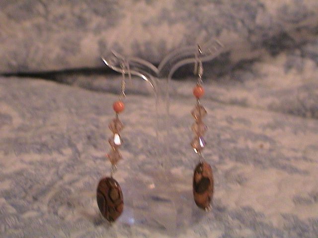 Artisan Earrings: Puddingstone - Very Unusual Artisan Earrings: Puddingstone - Very Unusual