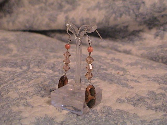 Artisan Earrings: Puddingstone - Very Unusual Artisan Earrings: Puddingstone - Very Unusual