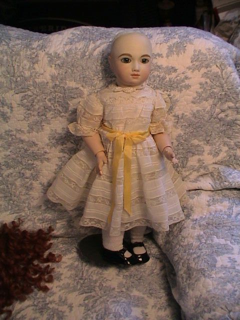 The lovelies white Dress with Tucks, Lace, and Puffed Sleeves The lovelies white Dress with Tucks, Lace, and Puffed Sleeves
