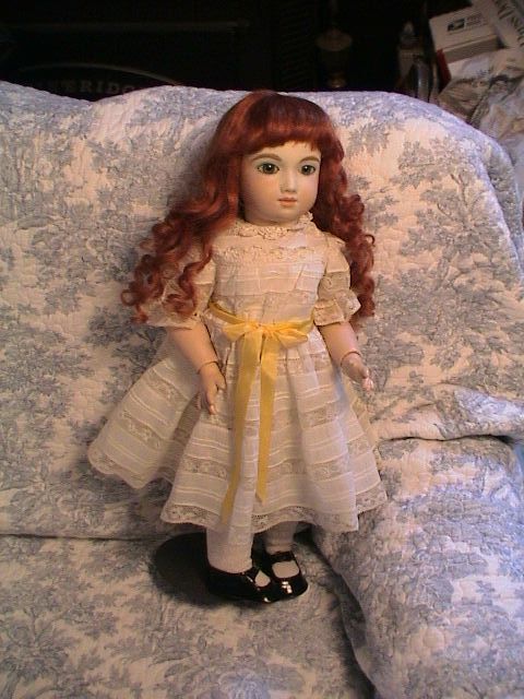 The lovelies white Dress with Tucks, Lace, and Puffed Sleeves The lovelies white Dress with Tucks, Lace, and Puffed Sleeves