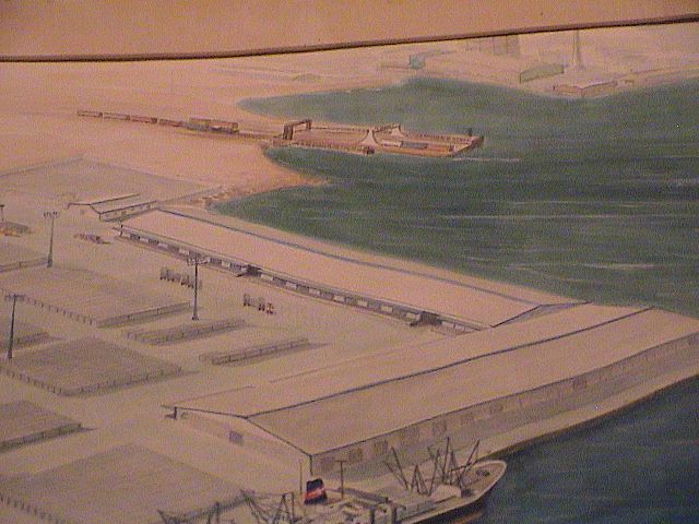 Watercolor Painting of a Port & Ships by DS Holler Watercolor Painting of a Port & Ships by DS Holler