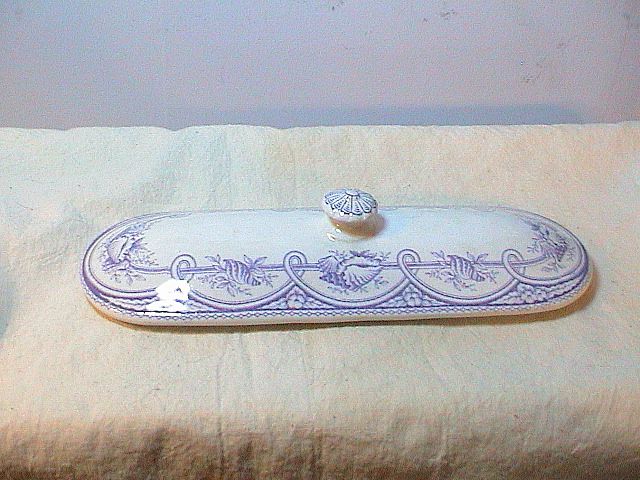 Blue and White Lid Unusual Shape Blue and White Lid Unusual Shape